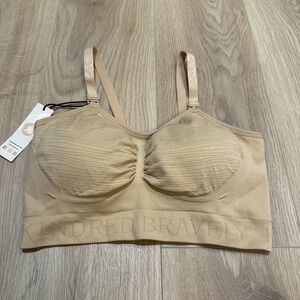 NWT Kindred Braverly Ultra Comfort Smooth Classic Nursing Bra soft Beige Sz L